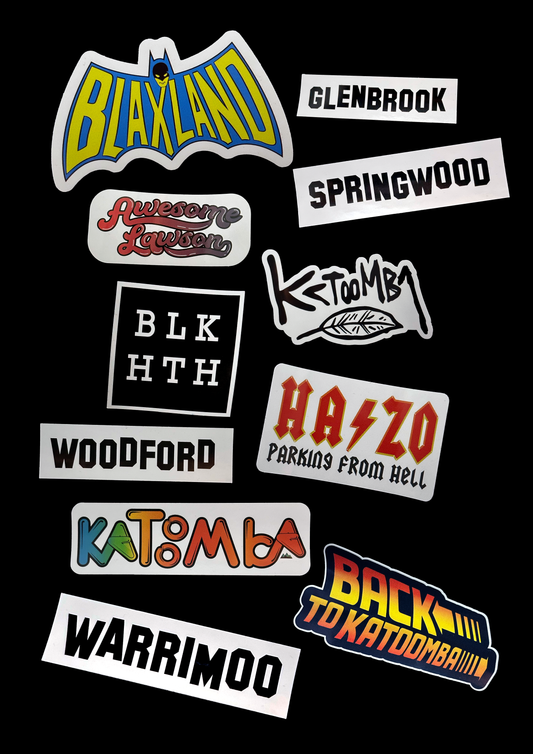 Tourist Towns Sticker Pack